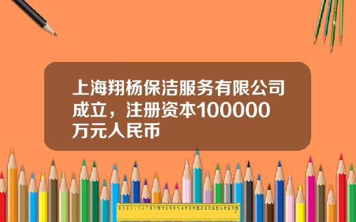 上海翔杨保洁服务有限公司成立，注册资本100000万元人民币