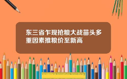 东三省乍现抢粮大战苗头多重因素推粮价至新高