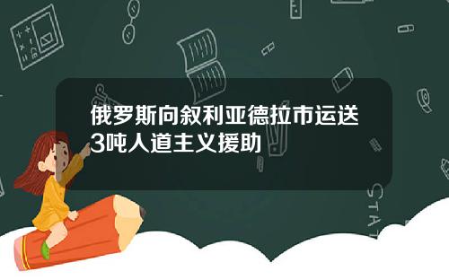 俄罗斯向叙利亚德拉市运送3吨人道主义援助