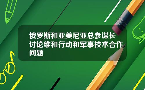 俄罗斯和亚美尼亚总参谋长讨论维和行动和军事技术合作问题