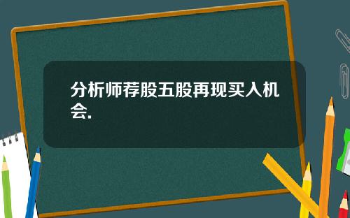 分析师荐股五股再现买入机会.