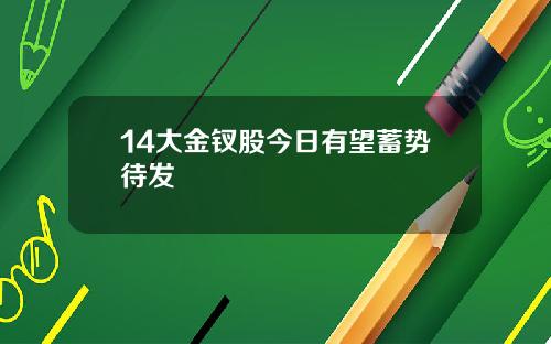 14大金钗股今日有望蓄势待发