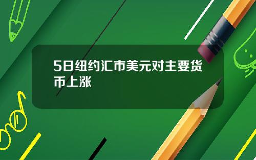 5日纽约汇市美元对主要货币上涨