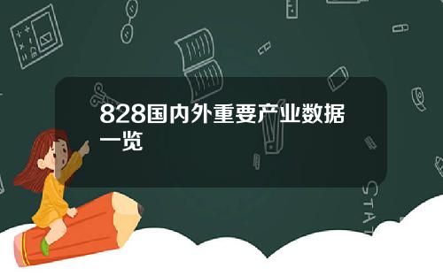 828国内外重要产业数据一览