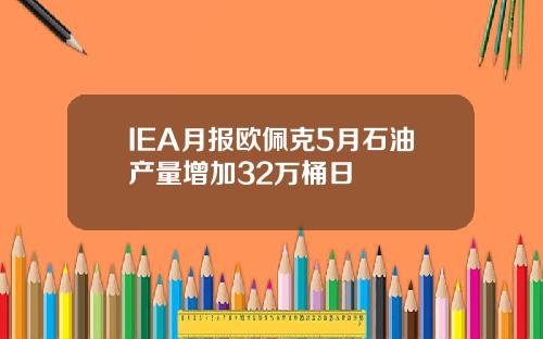 IEA月报欧佩克5月石油产量增加32万桶日