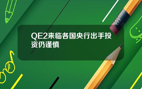 QE2来临各国央行出手投资仍谨慎