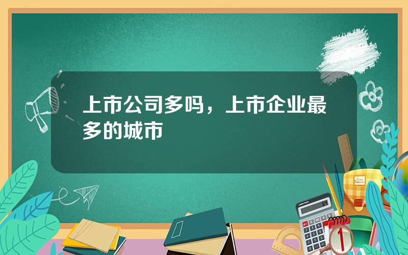 上市公司多吗，上市企业最多的城市