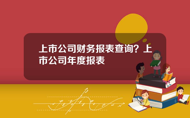 上市公司财务报表查询？上市公司年度报表