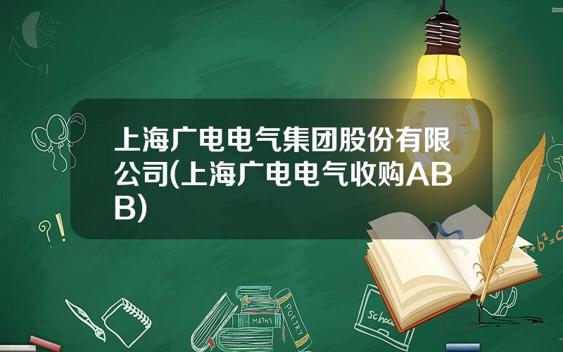 上海广电电气集团股份有限公司(上海广电电气收购ABB)