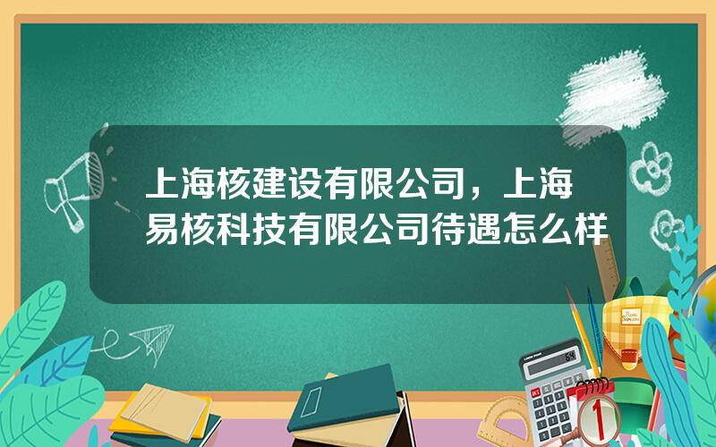 上海核建设有限公司，上海易核科技有限公司待遇怎么样