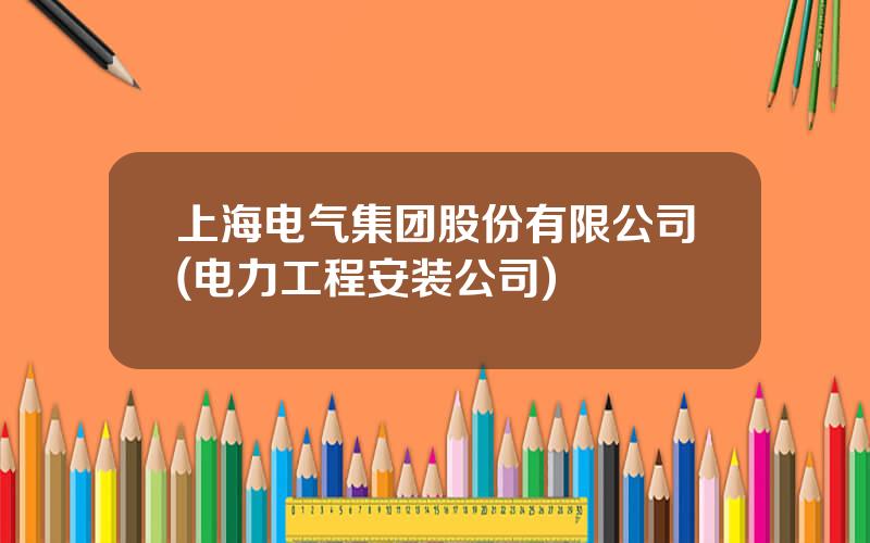 上海电气集团股份有限公司(电力工程安装公司)