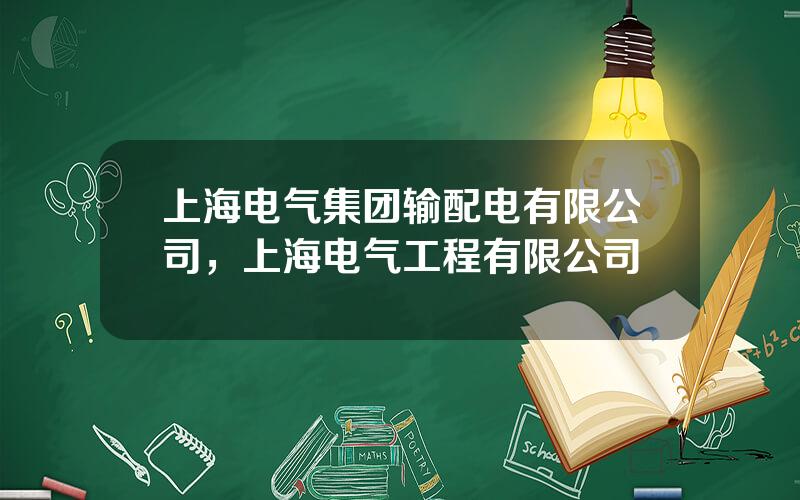 上海电气集团输配电有限公司，上海电气工程有限公司