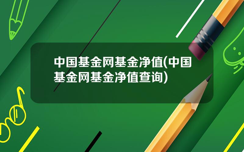 中国基金网基金净值(中国基金网基金净值查询)