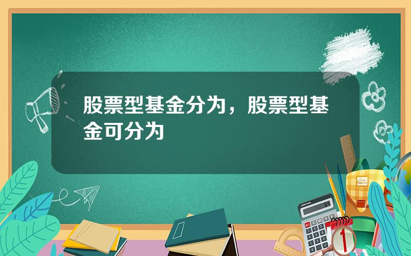 股票型基金分为，股票型基金可分为